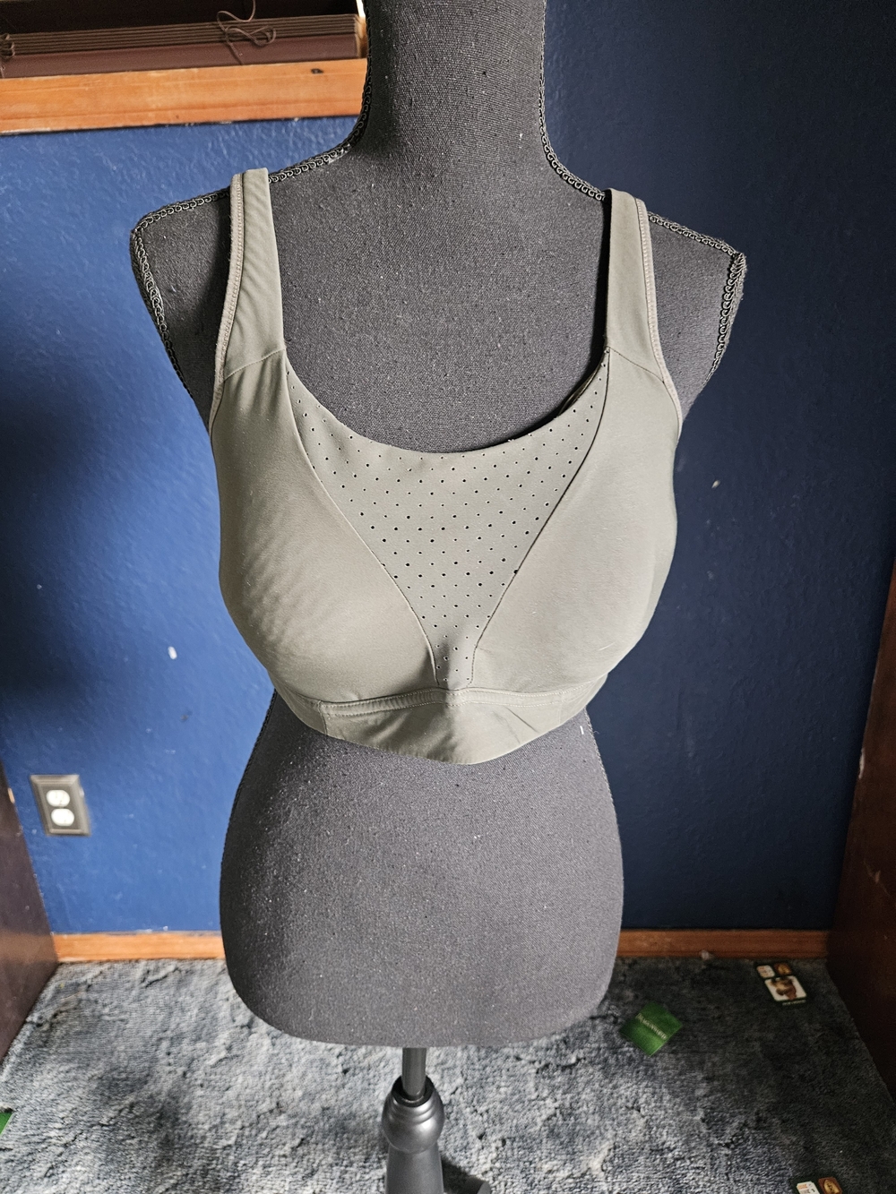 lululemon athletica Olive Green Perforated Wireless Sports Bra